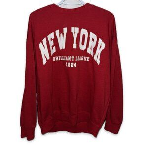 Red New York Crewneck Sweater – Cozy & Stylish!